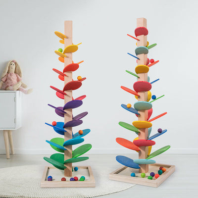 KugelMeister | Innovatives Montessori-Marblespiel aus Holz - Brezella