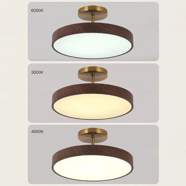 Elegante LED-Deckenleuchte mit Halbeinbau