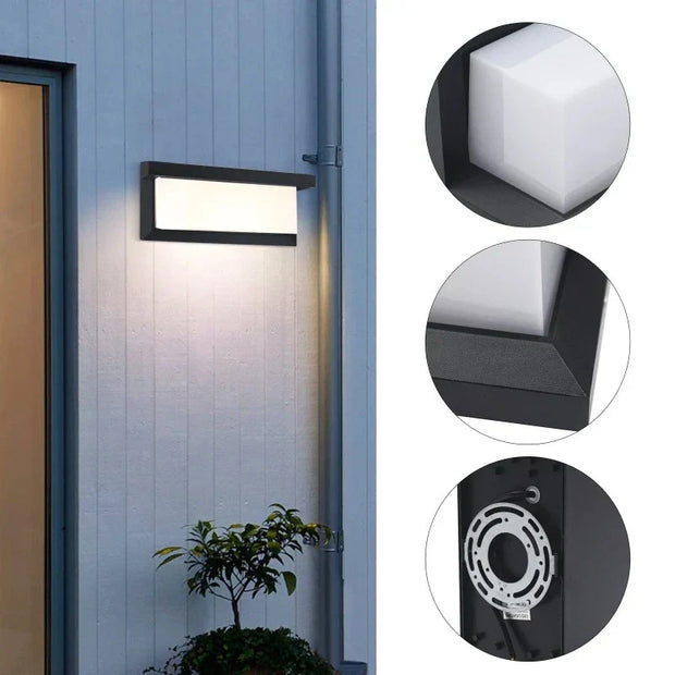 LumiHorizon | Moderne LED-Wandlampe für draußen - Brezella