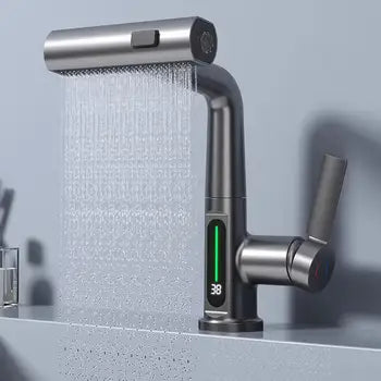 AquaSense | Elegante Badarmatur mit Temperaturanzeige - Brezella