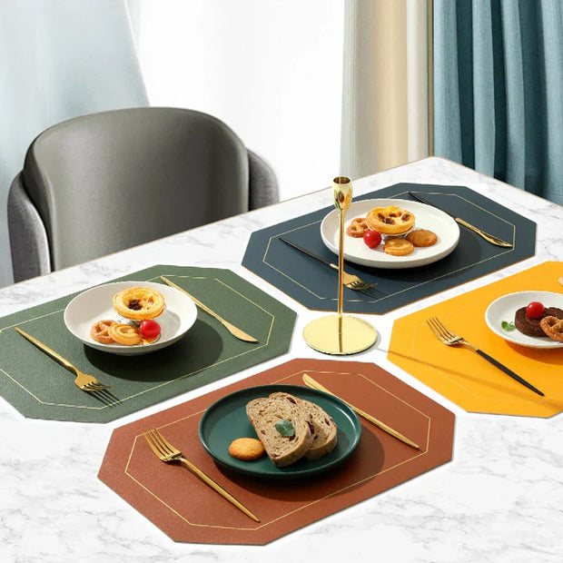 TwinMat | Vielseitige PU-Leder-Tischmatte für jede Gelegenheit - Brezella