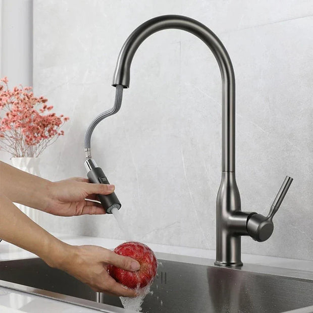 StreamLine | Elegante Küchenarmatur mit ausziehbarem Brausekopf - Brezella