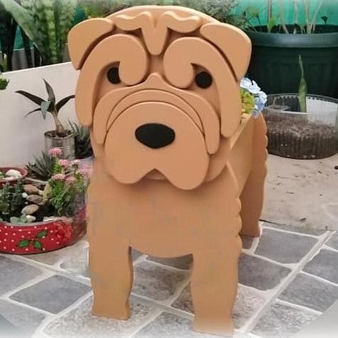 HundeBlüte | Dekorativer Pflanztopf für Hundefans - Brezella