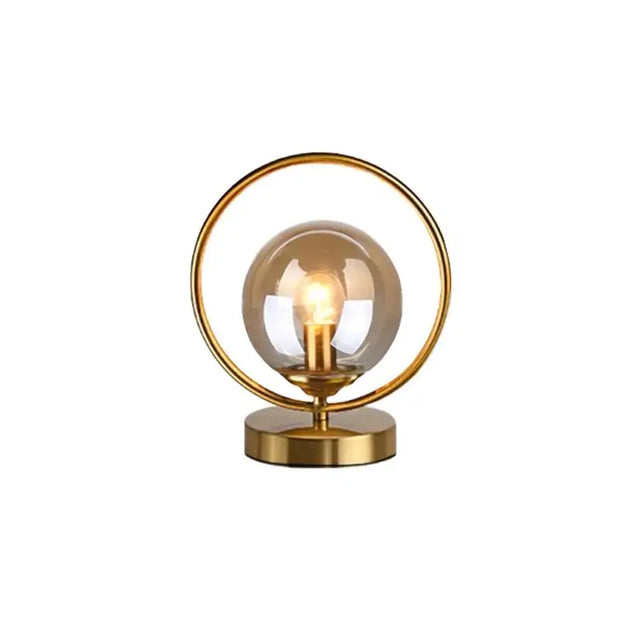 VitraLicht | Hochwertige Tischlampe aus Glas und Messing - Brezella