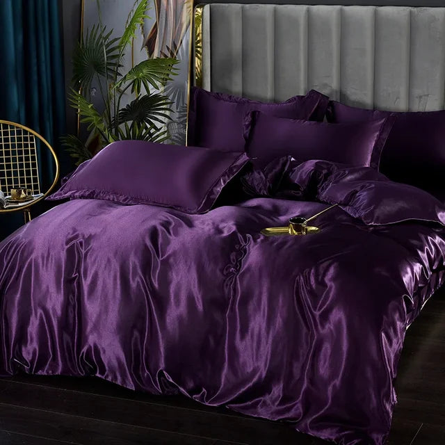 SilkEleganz | Satin-Bettwäsche-Set für luxuriöse Nächte - Brezella
