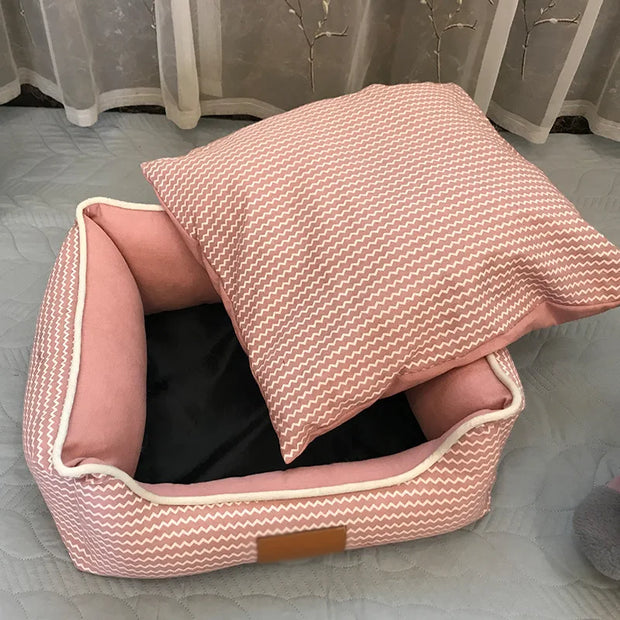 PetSanctum | Eleganter quadratischer Katzen- und Welpenzwinger für Komfort - Brezella