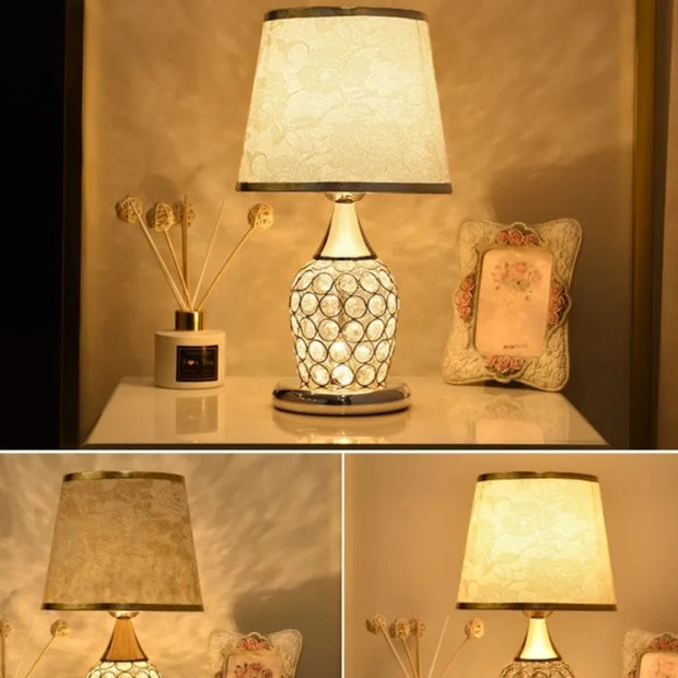 LuxeKristall | Stilvolle Tischlampe mit Glänzender Ausstrahlung - Brezella