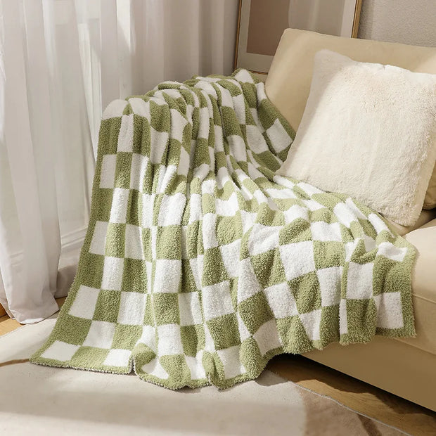 PlaidLuxe | Samt-Sofa-Decke im modernen Design - Brezella