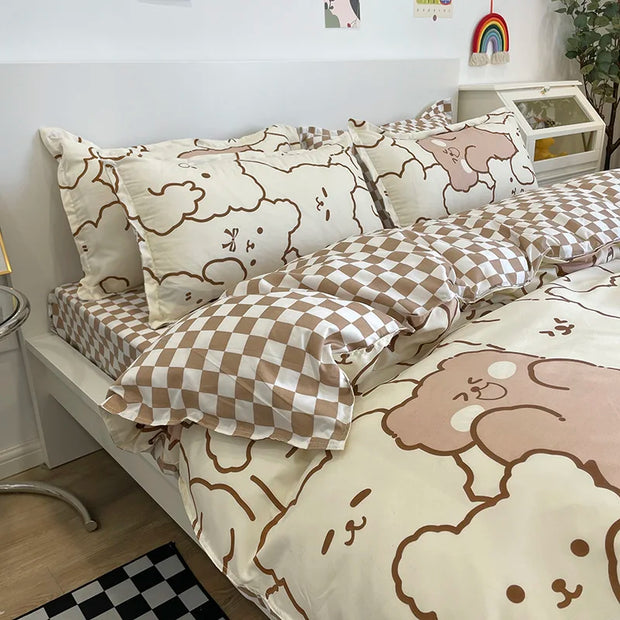 BlütenWuff | Charmantes Bettset mit floralen Designs - Brezella
