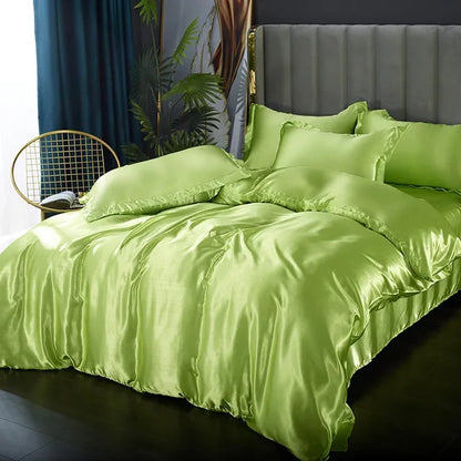 SilkEleganz | Satin-Bettwäsche-Set für luxuriöse Nächte - Brezella