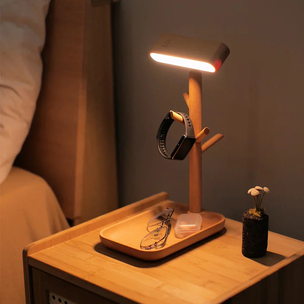 LumiStore | Elegante LED-Tischleuchte mit integriertem Stauraum