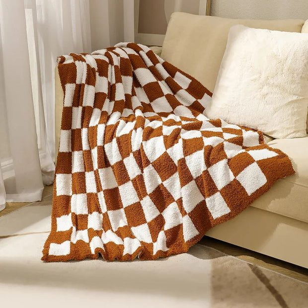 PlaidLuxe | Samt-Sofa-Decke im modernen Design - Brezella