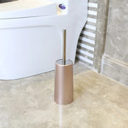 OpulentBrush | Stilvolle goldene Toilettenbürste mit Halterung - Brezella