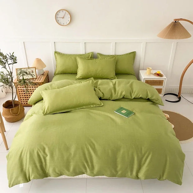 LandhausLinen | Stilvolles Streifen-Karo-Bettwäscheset - Brezella