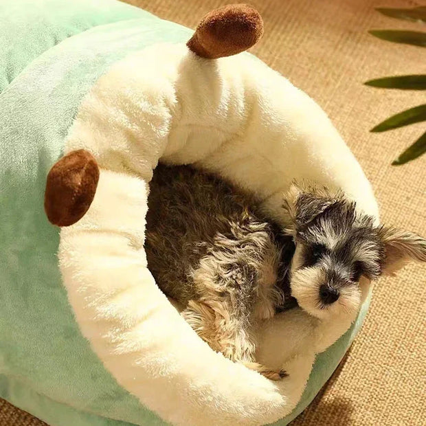 WärmeNest | Luxuriöses, zusammenklappbares Hundebett für kalte Jahreszeiten - Brezella