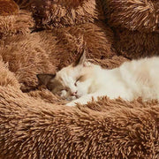 FluffHaven | Weiches Hundebett mit waschbarem Bezug - Brezella