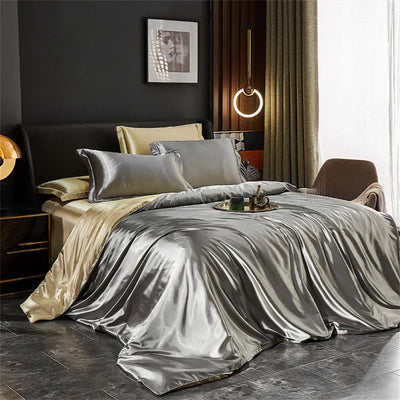SatinTraum | Edles Bettwäscheset aus luxuriösem Satin - Brezella