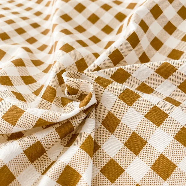 LandhausLinen | Stilvolles Streifen-Karo-Bettwäscheset - Brezella