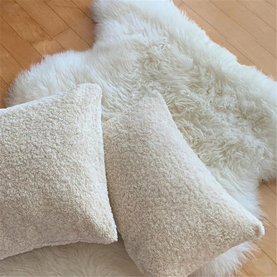 SoftCloud | Kuschelige Teddy-Kissenhülle in strahlendem Weiß - Brezella