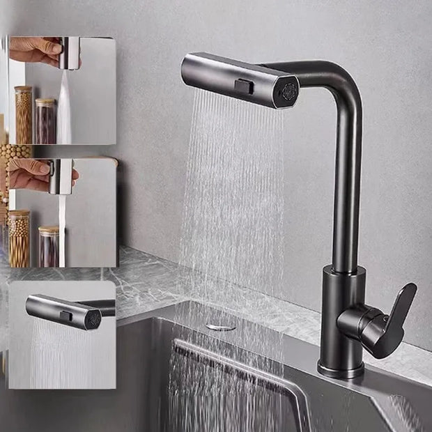 GrayStream | Dreharmatur mit Cascade-Wasserfallfunktion für die Küche - Brezella