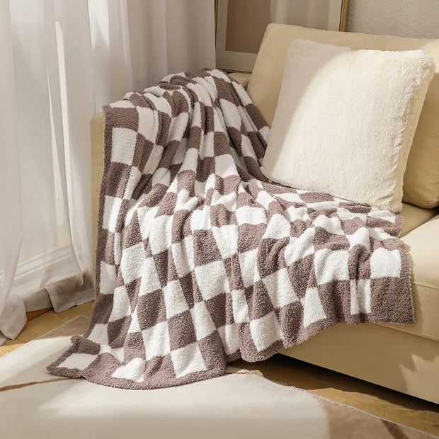 PlaidLuxe | Samt-Sofa-Decke im modernen Design - Brezella