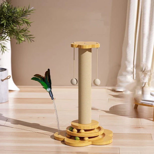 ClawVenture | Elegantes Holzspielzeug mit Kratzbrett - Brezella
