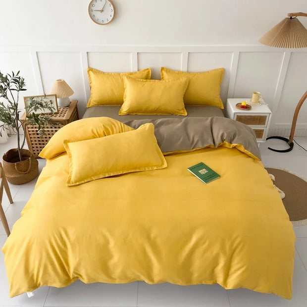 LandhausLinen | Stilvolles Streifen-Karo-Bettwäscheset - Brezella