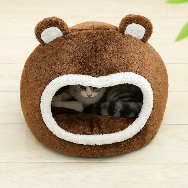 FurFrolic | Luxuriöses lustiges Katzenbett für kuschelige Haustiere - Brezella