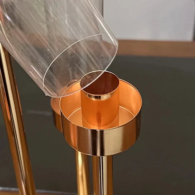 ShineCraft | Hochwertiger Kerzenhalter aus Acryl und Metall - Brezella