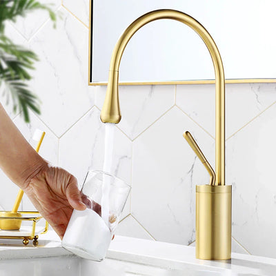 RegalStream | Stilvolle Waschtischarmatur mit Gold Touch - Brezella