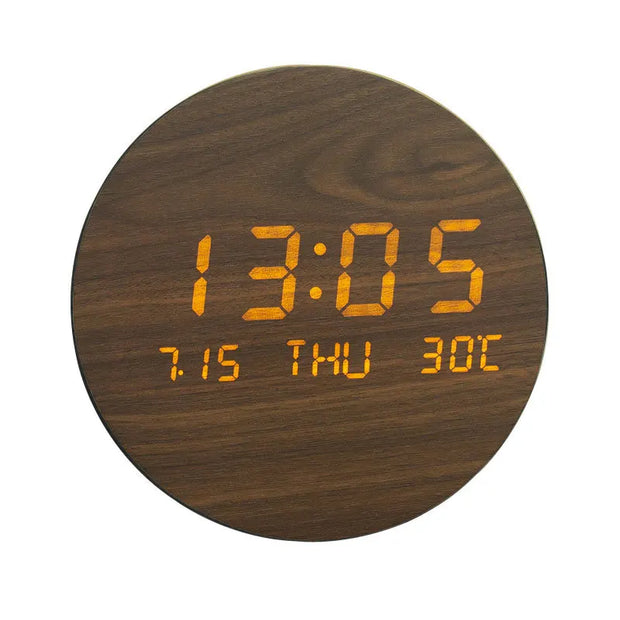 VivoWake | Schlichte Holz-LED-Uhr für eine grüne Arbeitsumgebung - Brezella