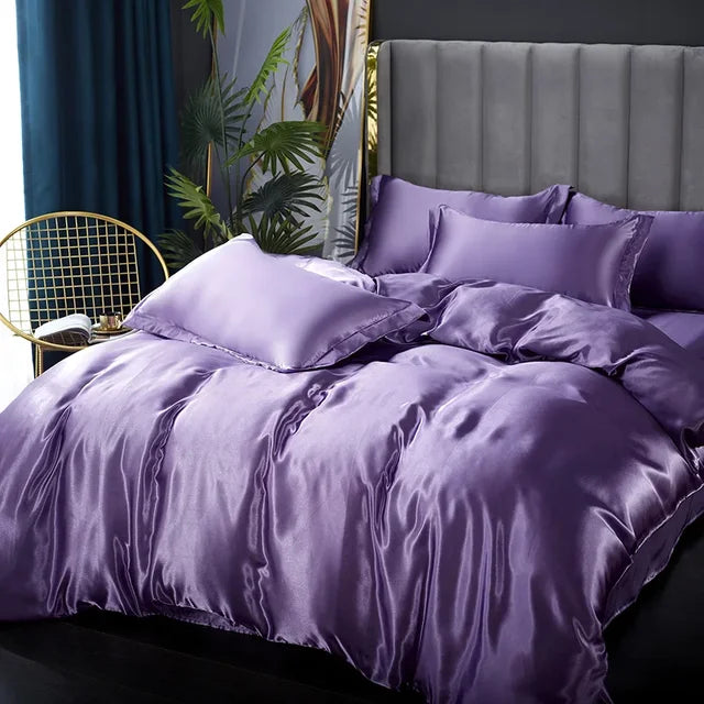 SilkEleganz | Satin-Bettwäsche-Set für luxuriöse Nächte - Brezella