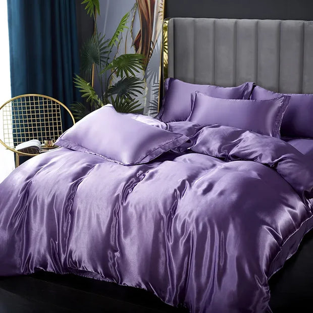 SilkEleganz | Satin-Bettwäsche-Set für luxuriöse Nächte - Brezella
