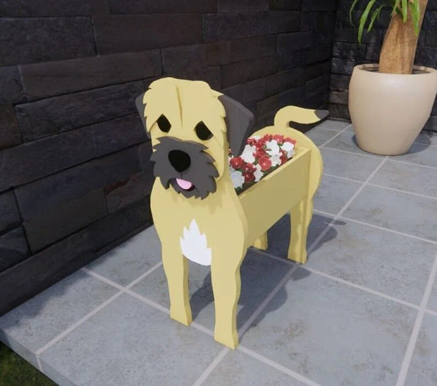HundeBlüte | Dekorativer Pflanztopf für Hundefans - Brezella