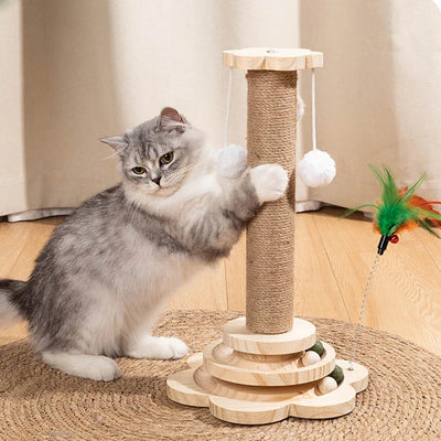ClawVenture | Elegantes Holzspielzeug mit Kratzbrett - Brezella