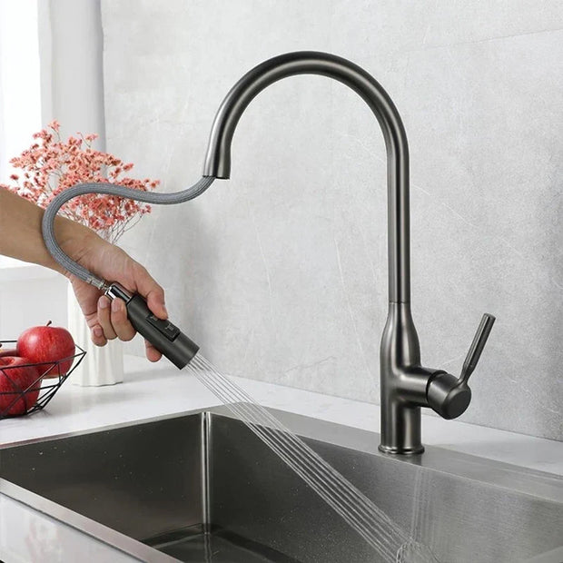 StreamLine | Elegante Küchenarmatur mit ausziehbarem Brausekopf - Brezella