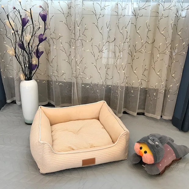 PetSanctum | Eleganter quadratischer Katzen- und Welpenzwinger für Komfort - Brezella