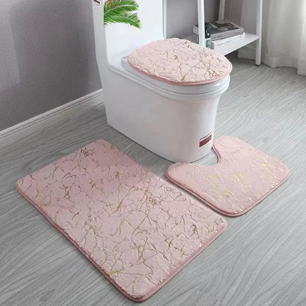 RegalMat | Luxus-Toilettenvorleger in Gold mit Antirutschfunktion - Brezella