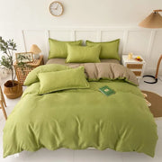 LandhausLinen | Stilvolles Streifen-Karo-Bettwäscheset - Brezella