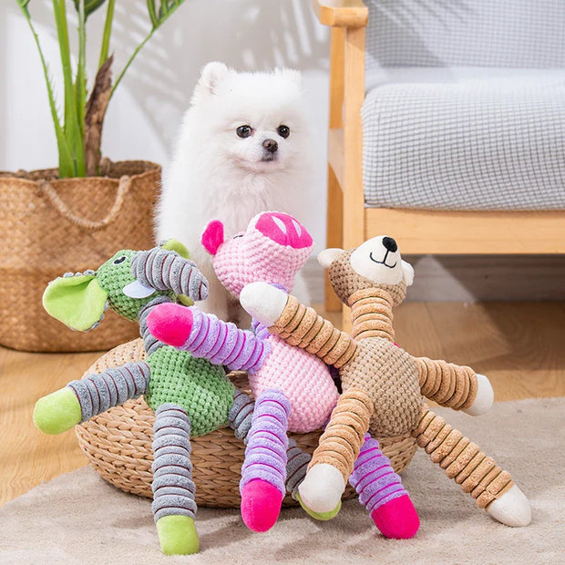 SqueakBuddy | Quietschendes Elefantenspielzeug für Hunde und Katzen - Brezella