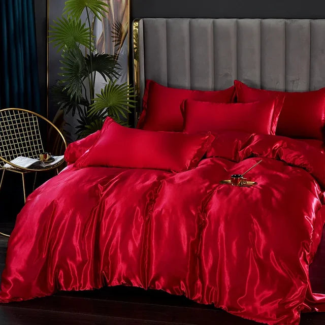 SilkEleganz | Satin-Bettwäsche-Set für luxuriöse Nächte - Brezella
