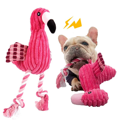 PawMingo | Kuscheliges Flamingo-Spielzeug für langen Spaß - Brezella
