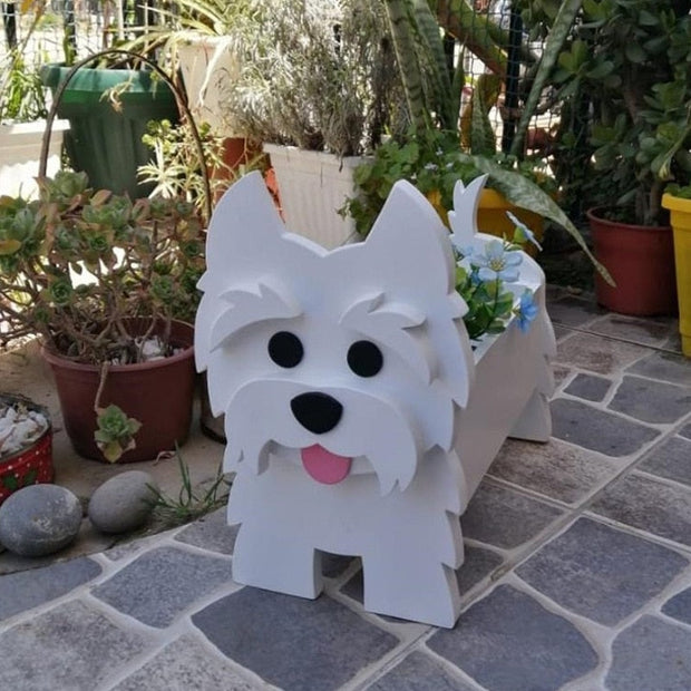 HundeBlüte | Dekorativer Pflanztopf für Hundefans - Brezella