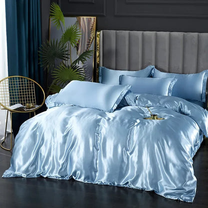SilkEleganz | Satin-Bettwäsche-Set für luxuriöse Nächte - Brezella