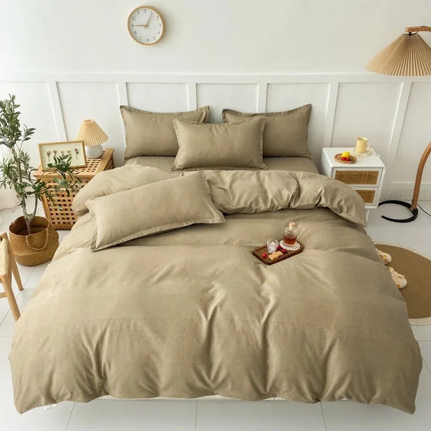 LandhausLinen | Stilvolles Streifen-Karo-Bettwäscheset - Brezella