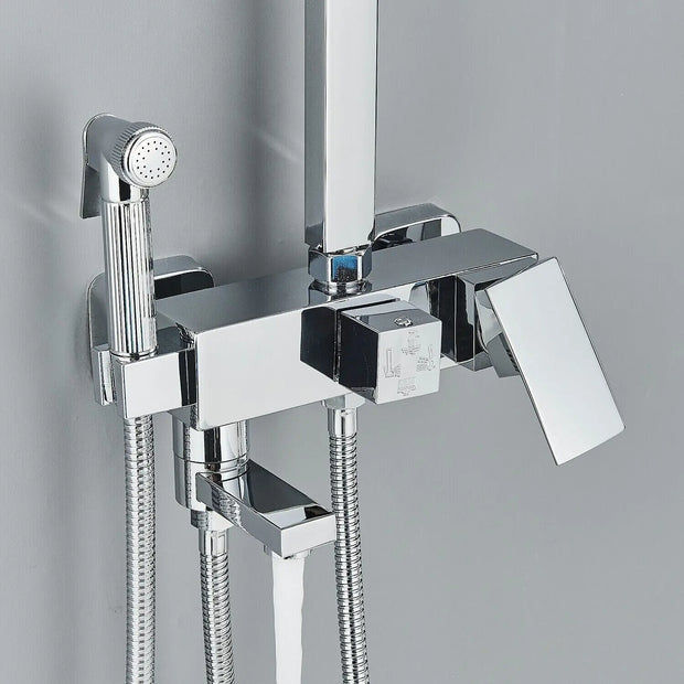 AquaBrass | Luxus-Messing-Duscharmatur mit Regenbrause - Brezella