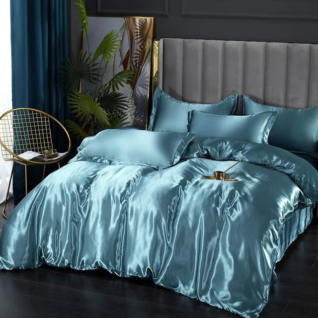 SilkEleganz | Satin-Bettwäsche-Set für luxuriöse Nächte - Brezella