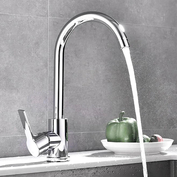 MixShine | Küchenarmatur aus Chrom mit praktischer Einhebelsteuerung - Brezella