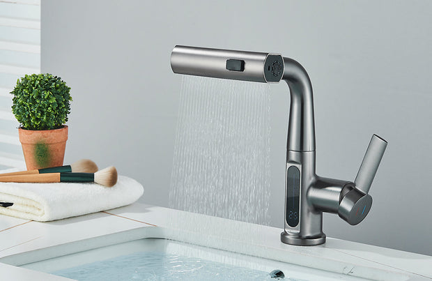 AquaSense | Elegante Badarmatur mit Temperaturanzeige - Brezella