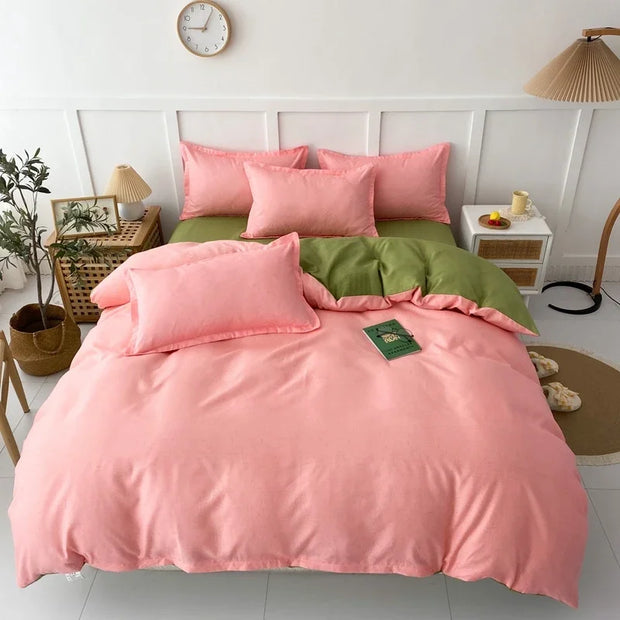 LandhausLinen | Stilvolles Streifen-Karo-Bettwäscheset - Brezella